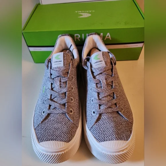 [SOLD] nisex Cariuma Knit Stone Gray Comfortable Skater Sneaker Shoe W 10, M 8.5 - Picture 4 of 8